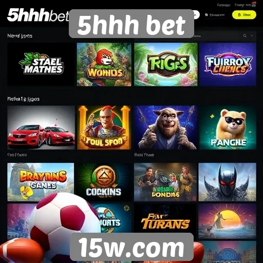 Jogos disponíveis e suas categorias no 5hhh bet